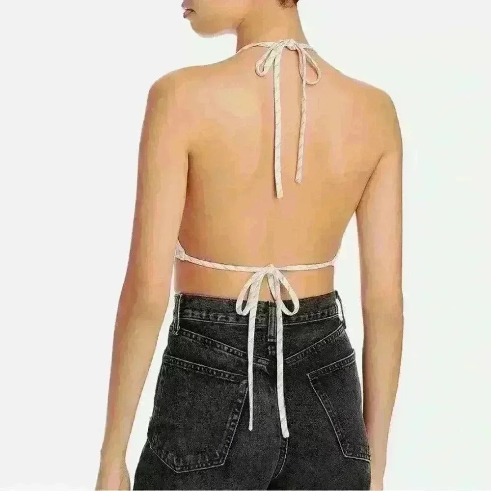 New! Rag & Bone Stripe Denim Halter Top. - image 2